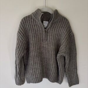 Zara Kid’s Gray Zip-Up Sweater